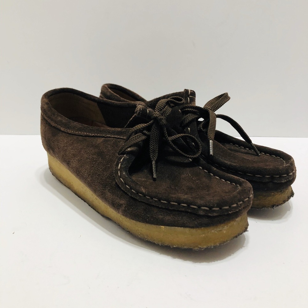 Clarks Originals 78984 Wallabee Wedge Crepe Sole Dark Brown Oxfords Sz 7 M